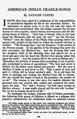 American Indian Cradle Songs by Natalie Curtis